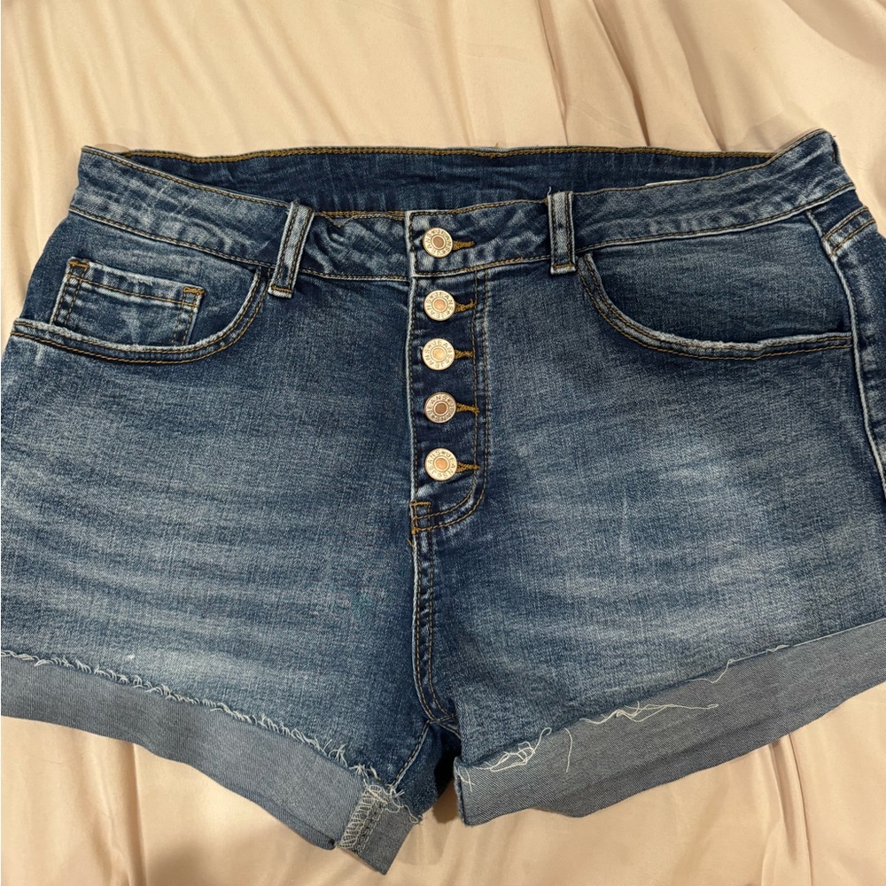 Dark wash large Jean shorts